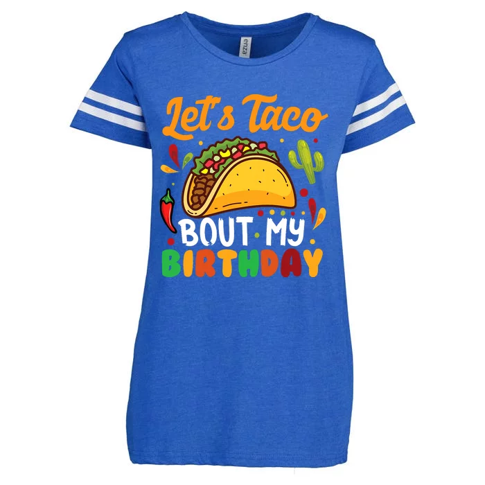 LetS Taco Bout My Birthday Mexican Party Enza Ladies Jersey Football T-Shirt