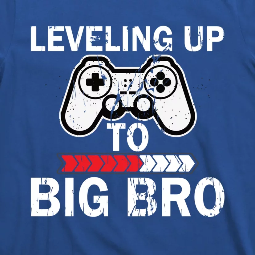 Leveling To Big Bro Big Sis Little Bro Designs Gift T-Shirt