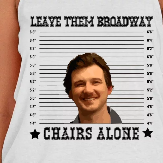 Leave Them Broadway Chairs Alone Women's Knotted Racerback Tank