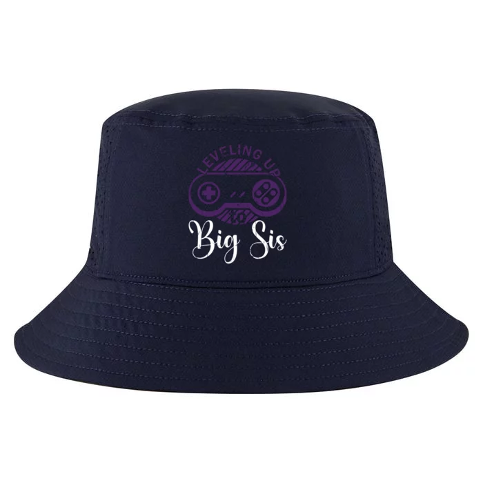 Leveling To Big Sis Big Sis Little Bro Designs Cute Gift Cool Comfort Performance Bucket Hat