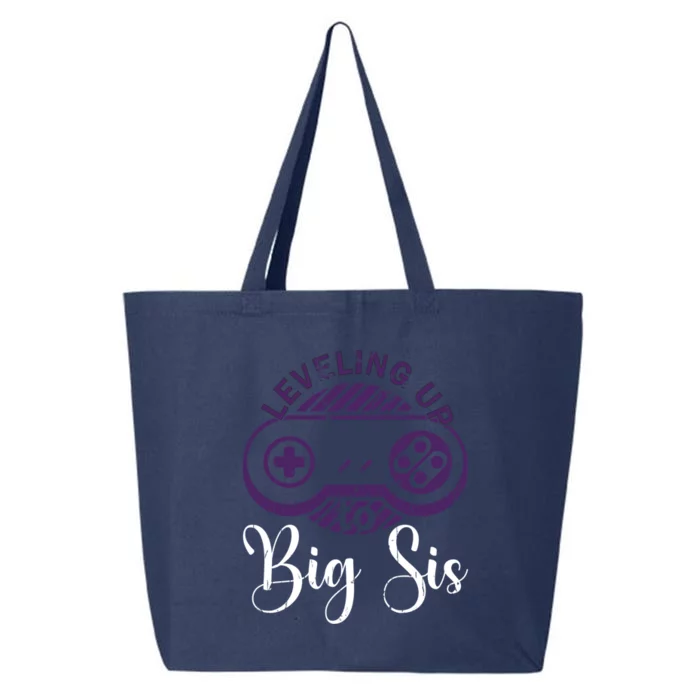 Leveling To Big Sis Big Sis Little Bro Designs Cute Gift 25L Jumbo Tote