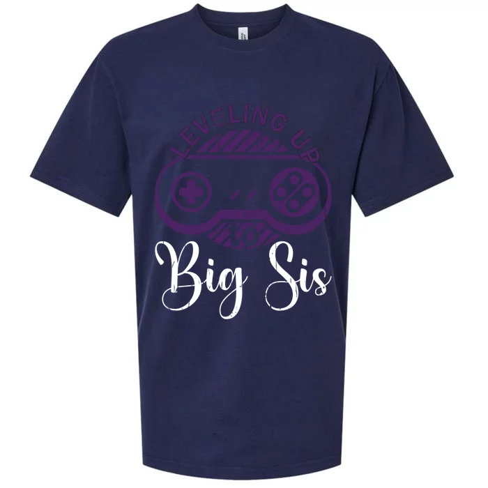 Leveling To Big Sis Big Sis Little Bro Designs Cute Gift Sueded Cloud Jersey T-Shirt