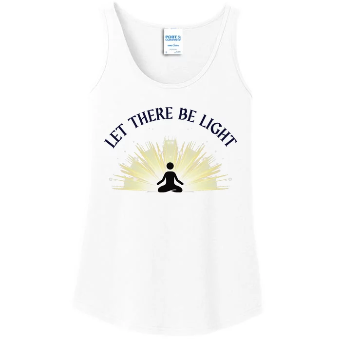 Let There Be Light Meditation Zen Enlightenment Spiritual Ladies Essential Tank