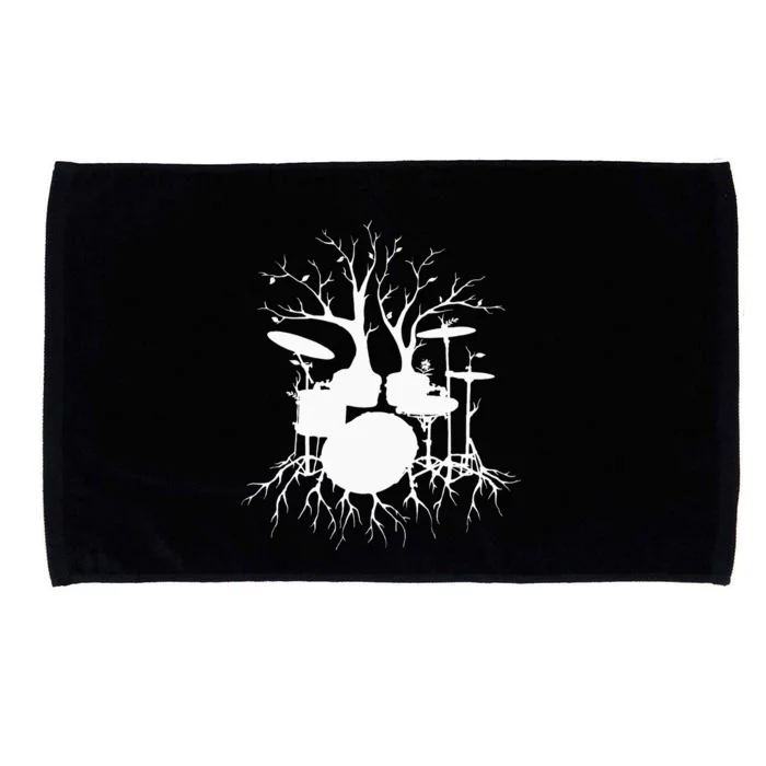 Live The Beat Drum Drummer Gift For Musician Microfiber Hand Towel