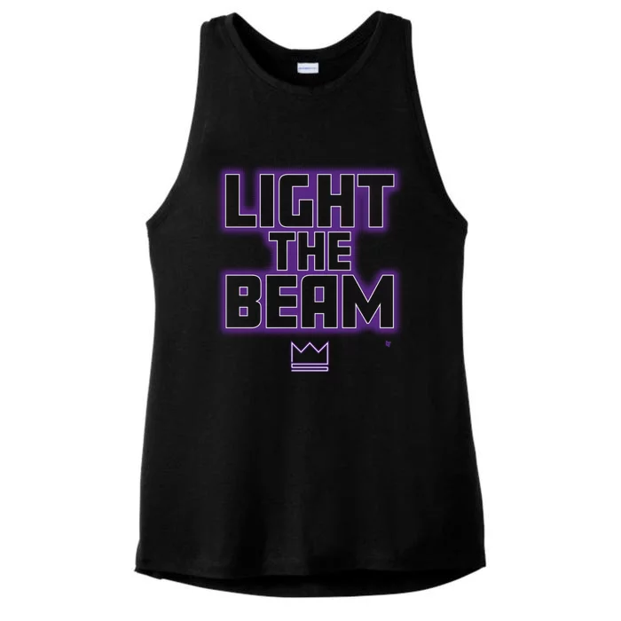 Light The Beam Sacramento Basketball Ladies Tri-Blend Wicking Tank