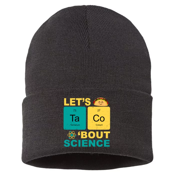 Let's Taco 'Bout Science Funny Sustainable Knit Beanie