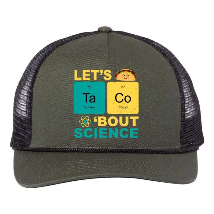 Let's Taco 'Bout Science Funny Retro Rope Trucker Hat Cap