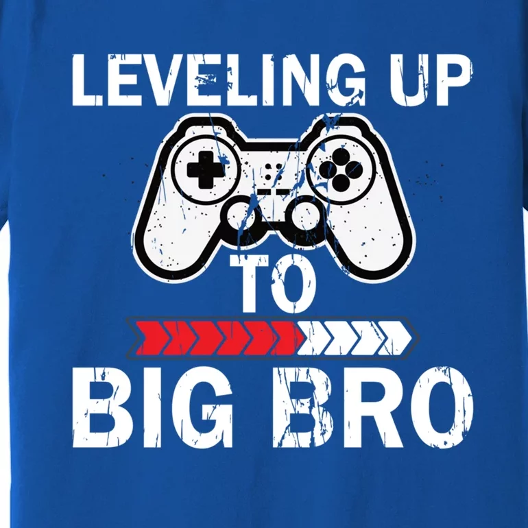 Leveling To Big Bro Big Sis Little Bro Designs Gift Premium T-Shirt