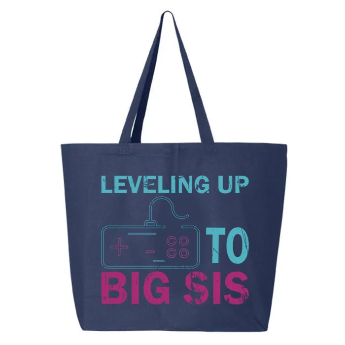 Leveling To Big Sis Big Sis Little Bro Designs Funny Gift 25L Jumbo Tote