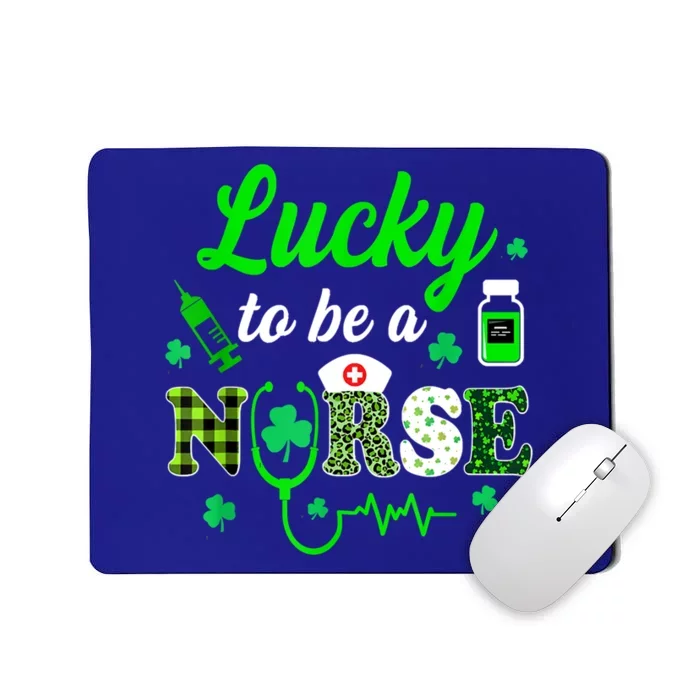 Lucky To Be A Nurse Irish Lucky Nurse St Patrick's Day Gift Mousepad