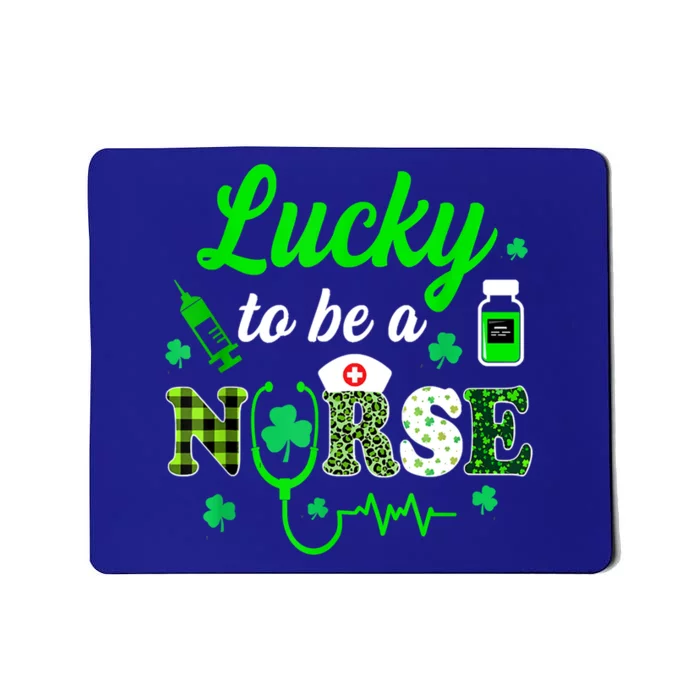 Lucky To Be A Nurse Irish Lucky Nurse St Patrick's Day Gift Mousepad