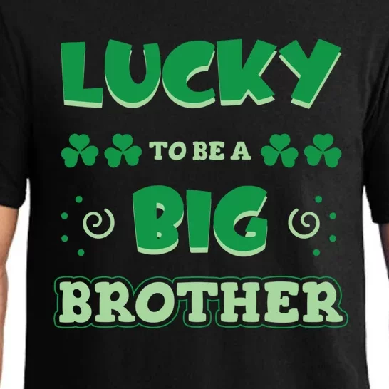 Lucky To Be A Big Brother St Patrick's Day Gender Reveal Gift Pajama Set