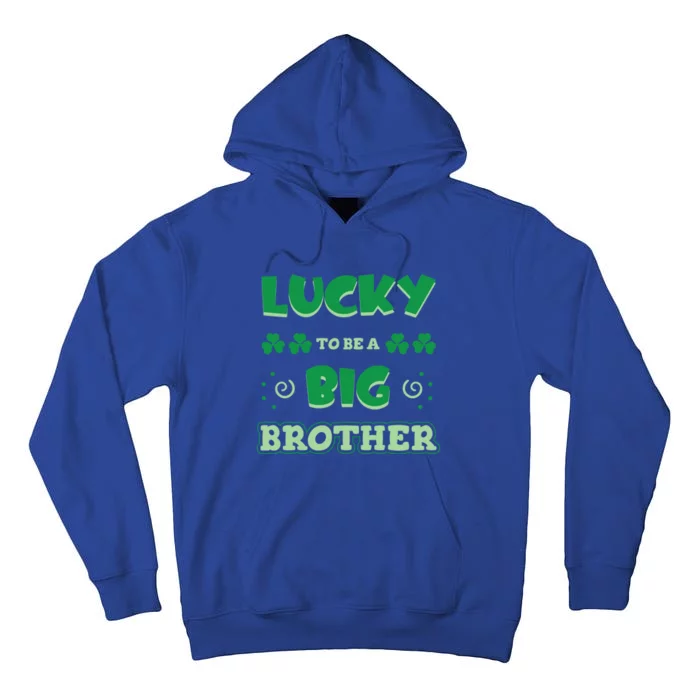 Lucky To Be A Big Brother St Patrick's Day Gender Reveal Gift Tall Hoodie