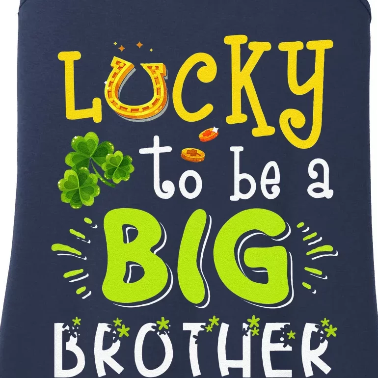 Lucky To Be A Brother St. Patrick's Day Shamrock Ladies Essential Tank