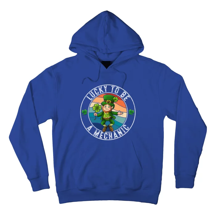 Lucky To Be A Mechanic Leprechaun St Patricks Meaningful Gift Hoodie