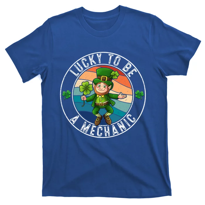 Lucky To Be A Mechanic Leprechaun St Patricks Meaningful Gift T-Shirt