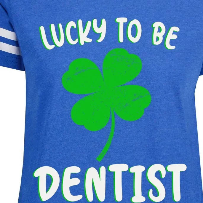 Lucky To Be Dentist St Patrick's Day Dentist Shamrock Cute Meaningful Gift Enza Ladies Jersey Football T-Shirt