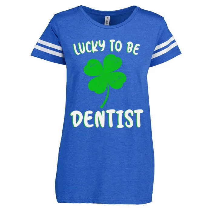 Lucky To Be Dentist St Patrick's Day Dentist Shamrock Cute Meaningful Gift Enza Ladies Jersey Football T-Shirt