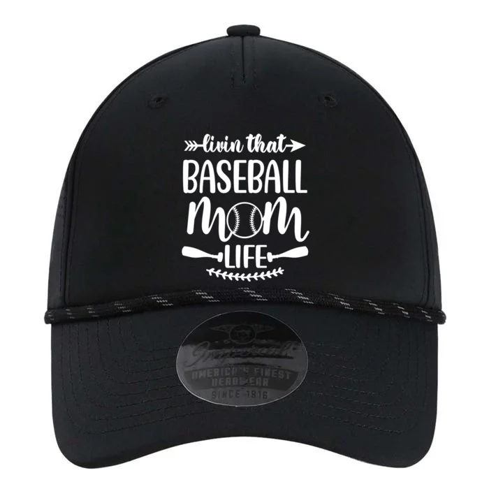 Livin That Baseball Mom Life Cute Support School Sports Gift Performance The Dyno Cap