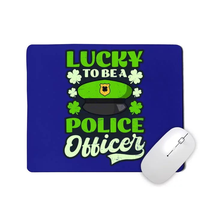 Lucky To Be Police Officer Design St Patricks Police Gift Mousepad