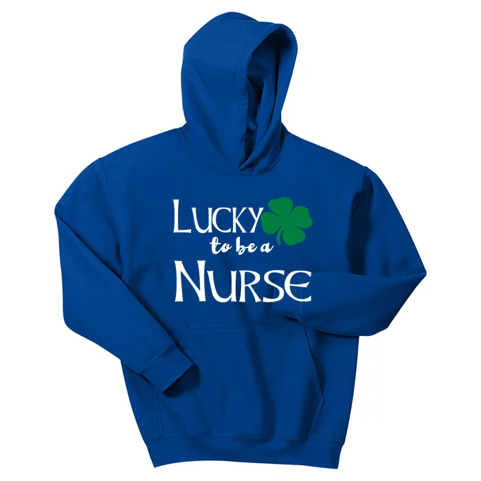 Lucky To Be A School Nurse St Patricks Day Irish Green Gift Kids Hoodie