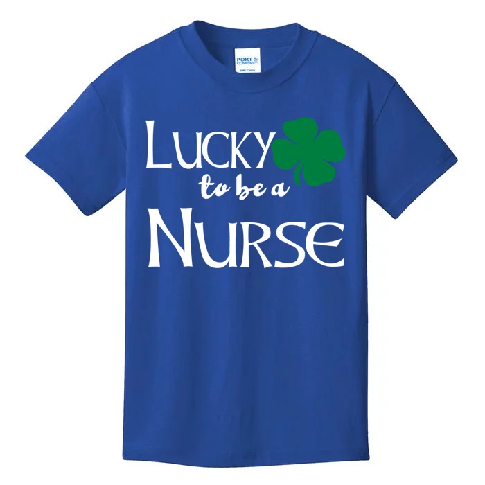 Lucky To Be A School Nurse St Patricks Day Irish Green Gift Kids T-Shirt