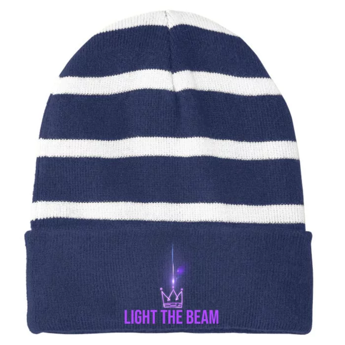 Light The Beam Sacramento Striped Beanie with Solid Band