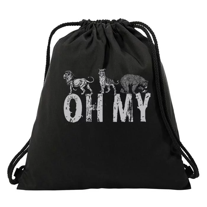 Lions Tigers Bears Oh My Classic Wizard Of Oz Inspired Drawstring Bag