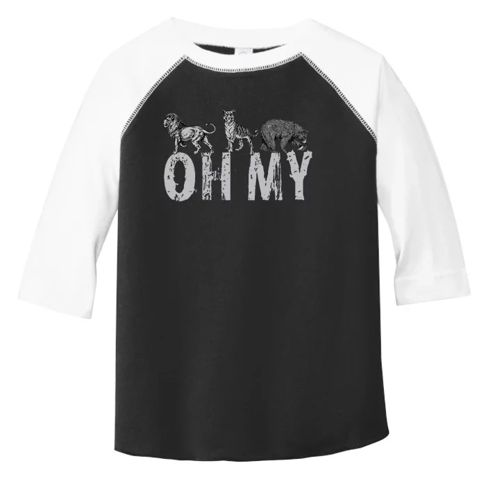 Lions Tigers Bears Oh My Classic Wizard Of Oz Inspired Toddler Fine Jersey T-Shirt