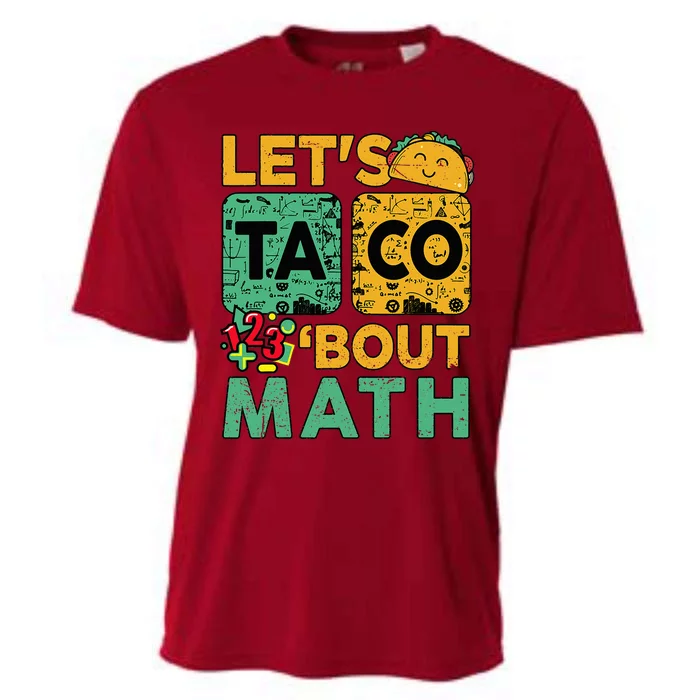 Lets Taco Bout Math Women Teacher Back School Cooling Performance Crew T-Shirt