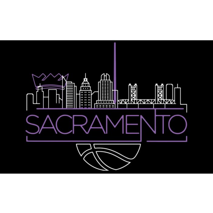 Light The Beam City Skyline Sacramento Basketball Bumper Sticker