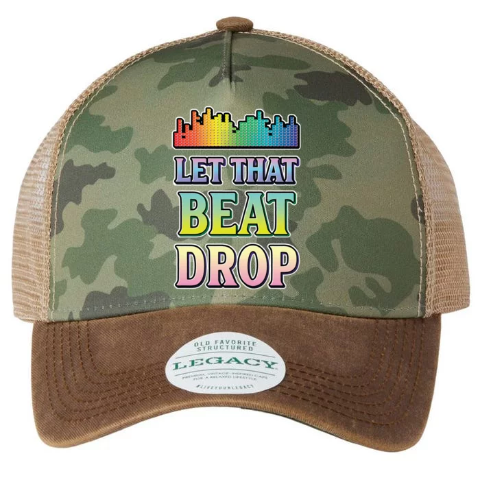 Let That Beat Drop Dj Disc Jockey Funny Cool Gift Legacy Tie Dye Trucker Hat