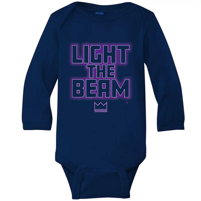 Light The Beam Sacramento Basketball Baby Long Sleeve Bodysuit