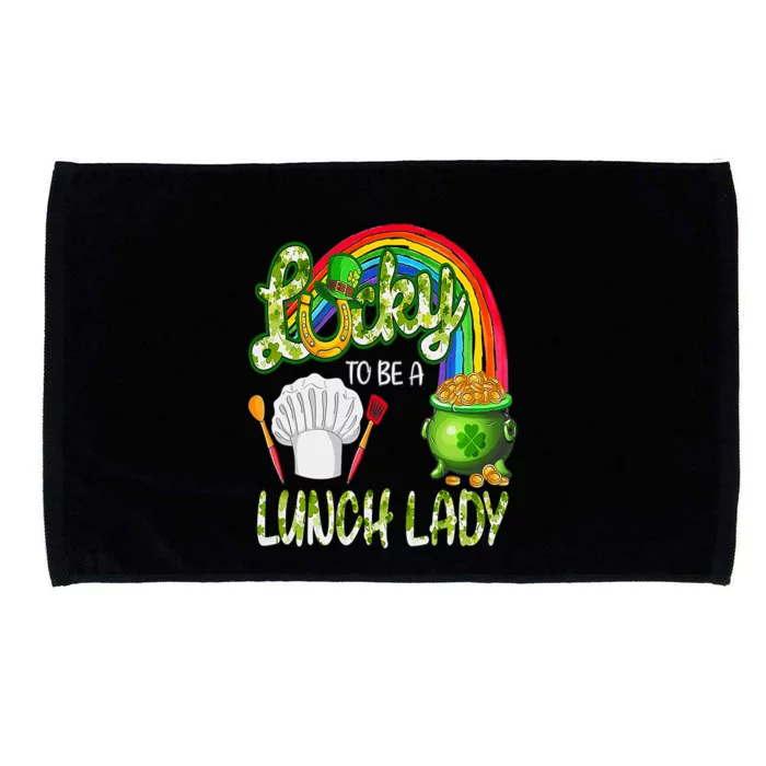 Lucky To Be A Lunch Lady St Patrick's Day Microfiber Hand Towel