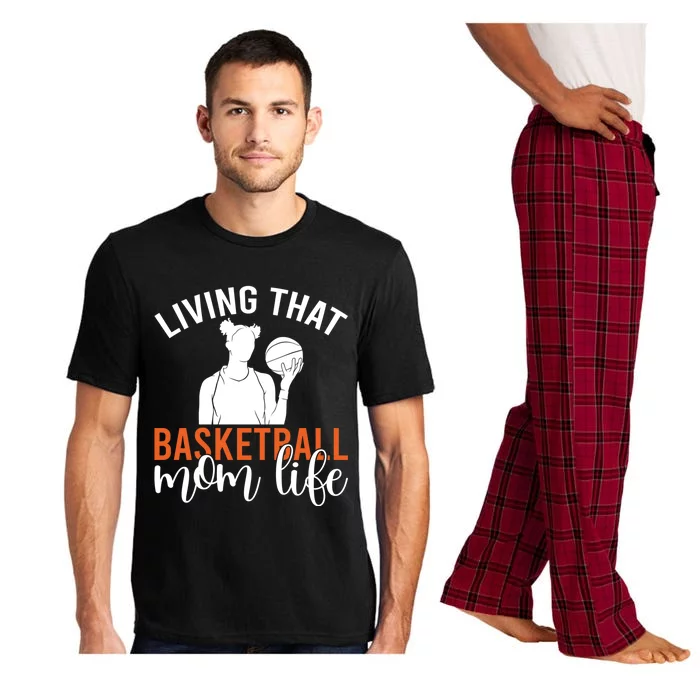 Living That Basketball Mom Life Basketball Mom Gift Pajama Set