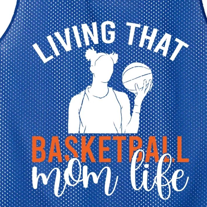 Living That Basketball Mom Life Basketball Mom Gift Mesh Reversible Basketball Jersey Tank