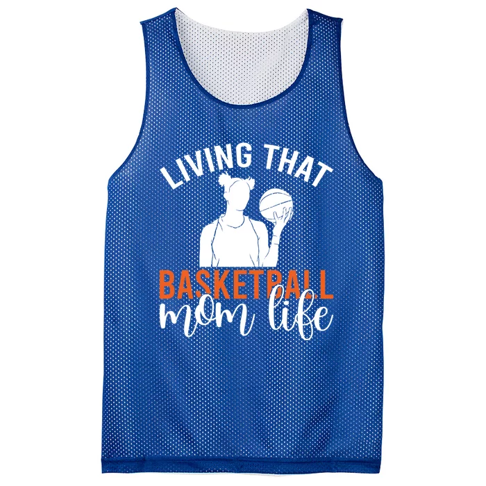 Living That Basketball Mom Life Basketball Mom Gift Mesh Reversible Basketball Jersey Tank