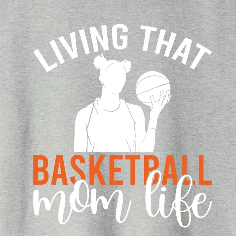 Living That Basketball Mom Life Basketball Mom Gift Women's Crop Top Tee