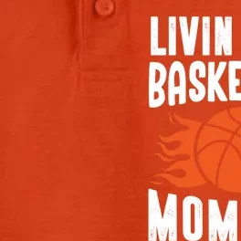 Livin' That Basketball Mom Life Basketball Cute Gift Dry Zone Grid Performance Polo