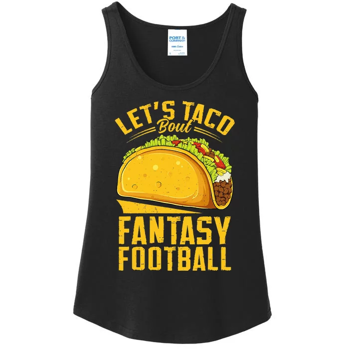 Lets Taco Bout Fantasy Football Funny Ladies Essential Tank