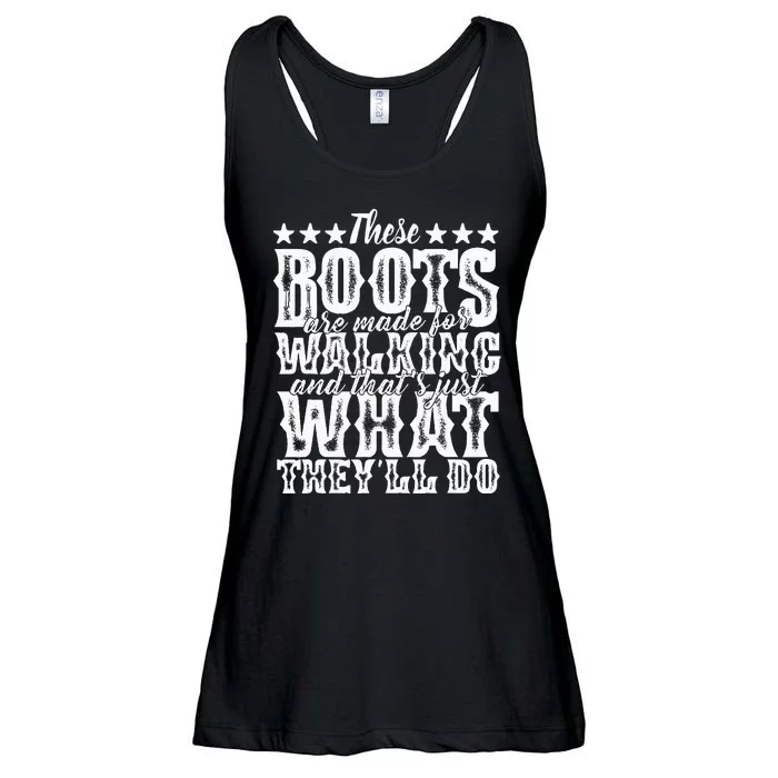 Lyriclyfe These Boots Are Made For Walking Ladies Essential Flowy Tank