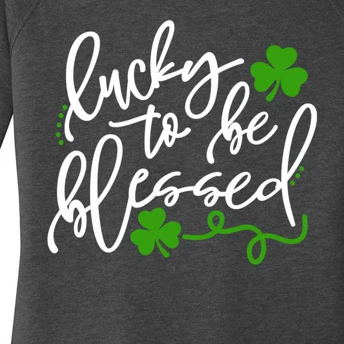 Lucky To Be Blessed Women's Perfect Tri Tunic Long Sleeve Shirt