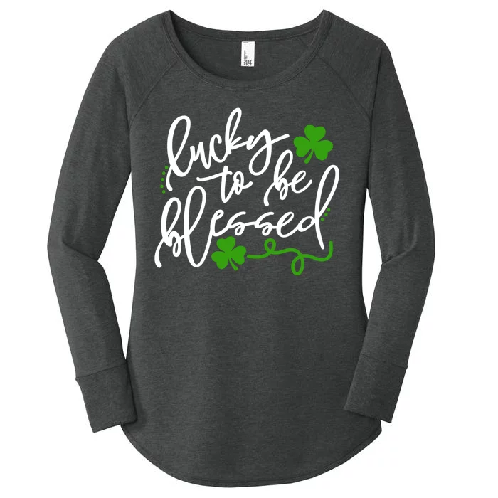 Lucky To Be Blessed Women's Perfect Tri Tunic Long Sleeve Shirt