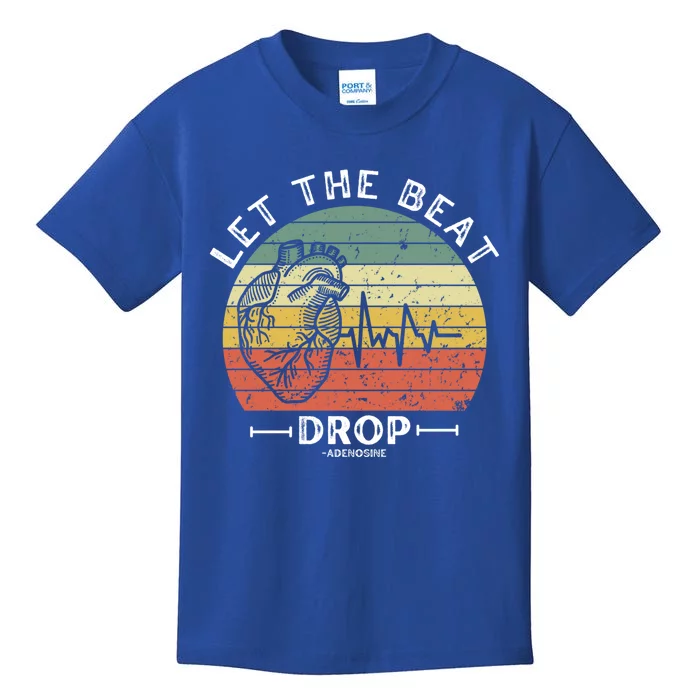 Let The Beat Drop Adenosine Vintage Sunset Funny Gift Kids T-Shirt