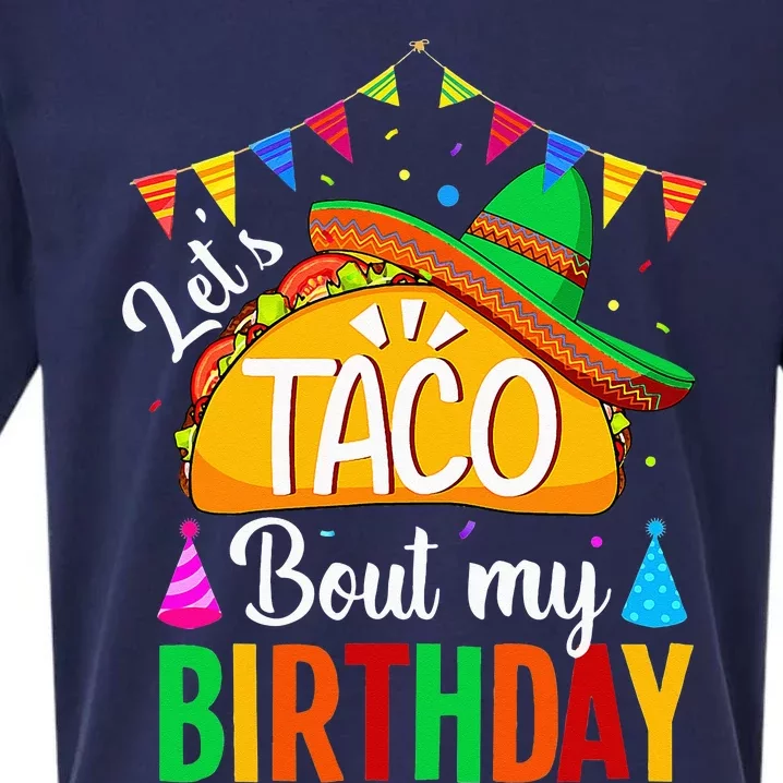 Lets Taco Bout My Birthday Cinco De Mayo Tacos Kids Sueded Cloud Jersey T-Shirt