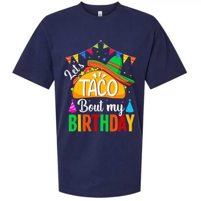 Lets Taco Bout My Birthday Cinco De Mayo Tacos Kids Sueded Cloud Jersey T-Shirt