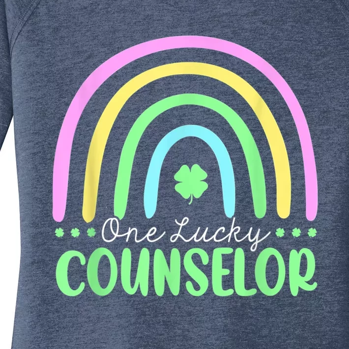 Lucky To Be A Counselor School St Patricks Day. Women's Perfect Tri Tunic Long Sleeve Shirt