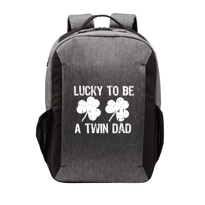 Lucky To Be A Twin Dad St Patrick's Day Vector Backpack