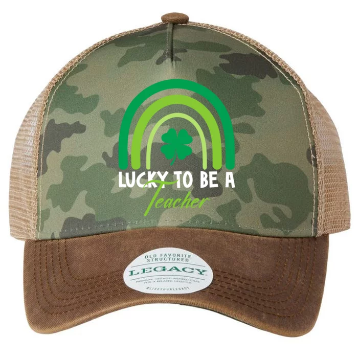 Lucky To Be A Teacher St Patricks Day Legacy Tie Dye Trucker Hat