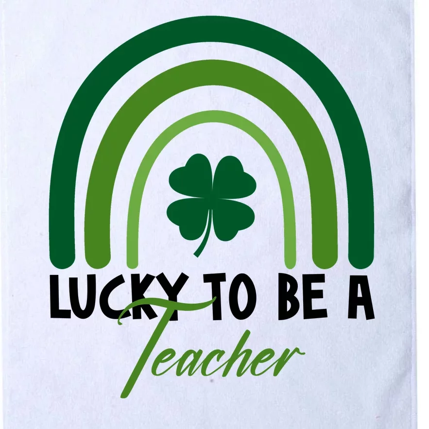 Lucky To Be A Teacher St Patricks Day Platinum Collection Golf Towel